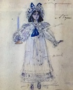 un esquisse de costume de Clara (Marie) réalisé par K. Korovine, 1919